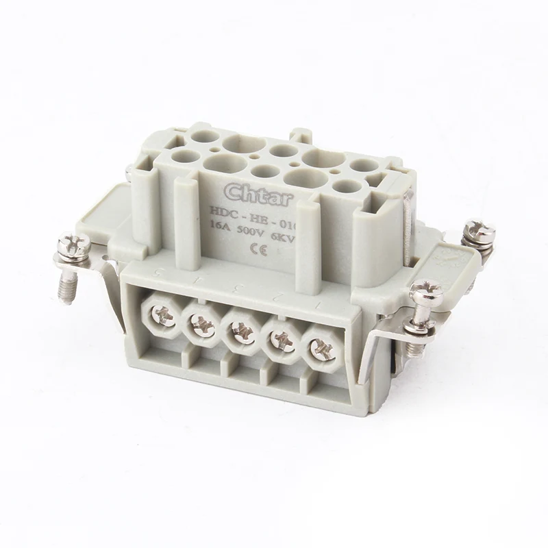 M/F 10 पिन हेभी ड्युटी कनेक्टर घुसाउनुहोस्